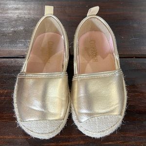 OshKosh gold espadrilles sz 5